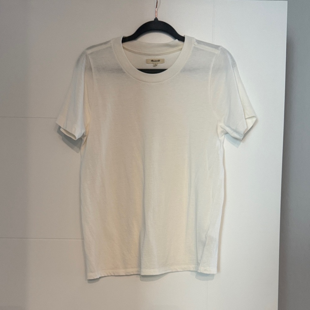 Madewell Classic cream Crewneck T-Shirt -